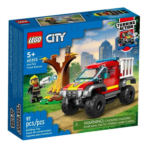 Lego® City - Camión De Rescate 4x4 De Bomberos (60393) Cantidad de piezas 97