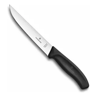 Cuchillo Cocina Chef Trinchar Hoja 15 Cms Victorinox Fibrox Color Negro