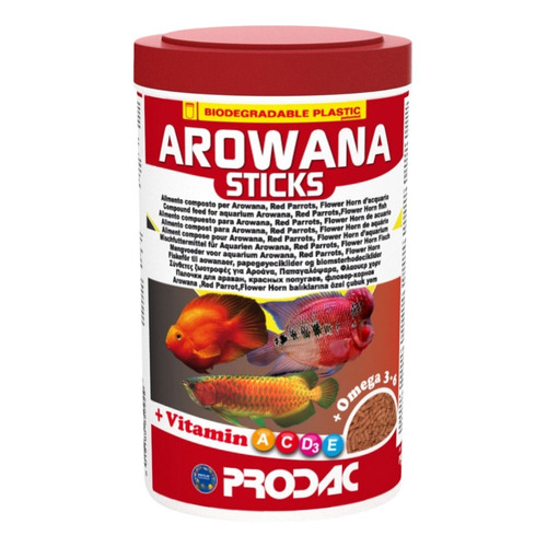 Alimento Para Pez Arowana, Flower Horn, Pericos Rojos 450g