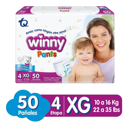 Pañal Winny Pants Etapa 4 X 50und