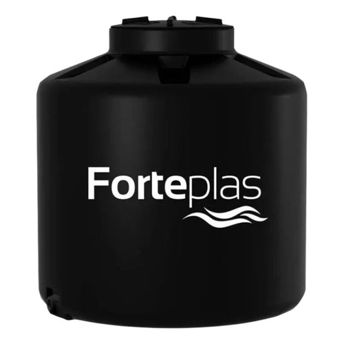 Tanque de agua Forteplas FL500 bicapa vertical polietileno 500L negro de 93 cm x 93 cm