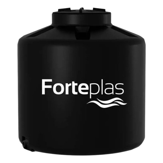 Tanque de agua Forteplas FL500 bicapa vertical polietileno 500L negro de 93 cm x 93 cm