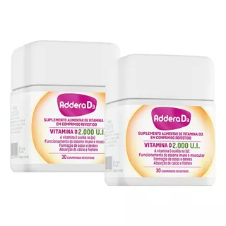 Kit Vitamina D Addera D3 2.000ui Com 30 Comprimidos