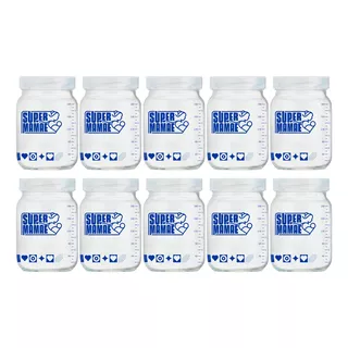 Kit 14 Potes Para Leite Materno De Vidro 200ml Graduado