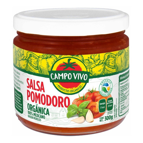 Salsa Pomodoro Orgánica Campo Vivo 300g