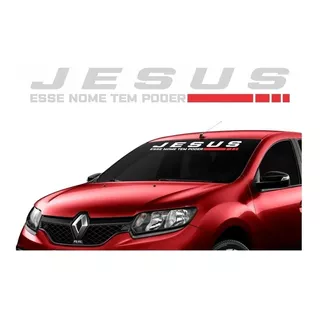 Adesivo Parabrisa Jesus Tem Poder Faixa Sport Carros Ad16 Cor Padrão