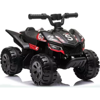 Moto Cuatrimoto Electrica Niño 4 Años Bluetooth Usb Recgable Color Negro