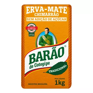 Erva-mate Barão De Cotegipe Chimarrão A Vácuo Tradicional Sem Glúten 1 kg