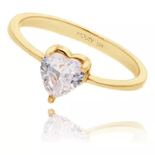 Anillo De Promesa Zara En Oro 14 Kilates Amor Mouty