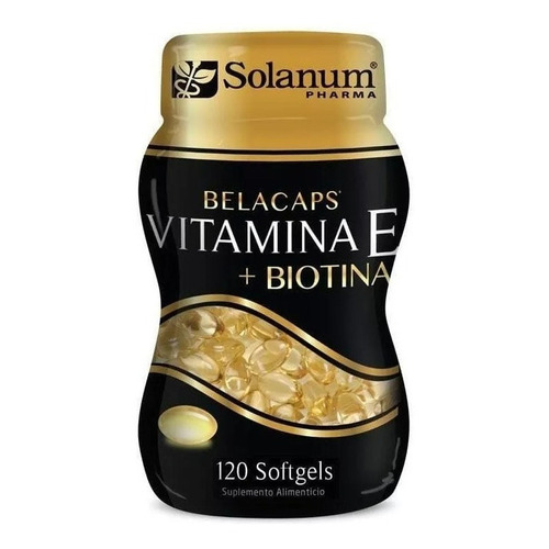Vitamina E + Biotina Solanum 120 Cápsulas Sabor Sin Sabor