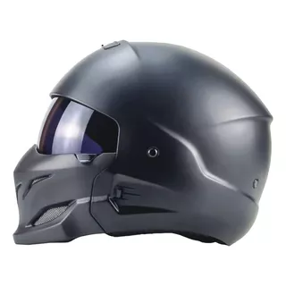 Casco De Moto, Negro Mate Scorpion Warrioretro Multi-modular