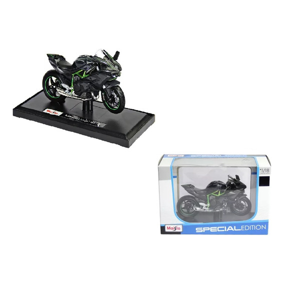 Kawasaki Ninja H2 R Escala 1/18 Largo 12 Cm Moto Sport 