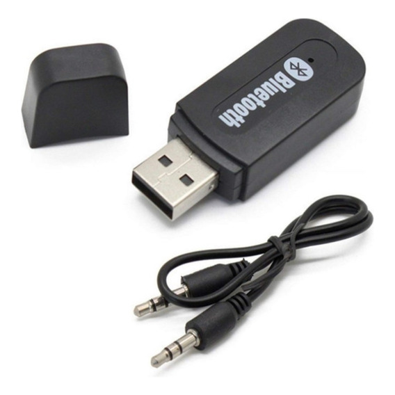 Receptor Audio Bluetooth Aux 3,5mm Musica Auto Stereos Color Negro
