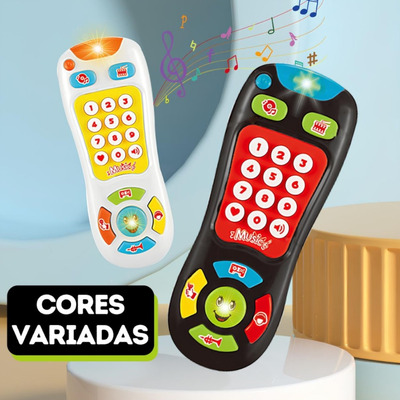 Brinquedo Controle Remoto Musical Com Sons E Luz Para Bebês