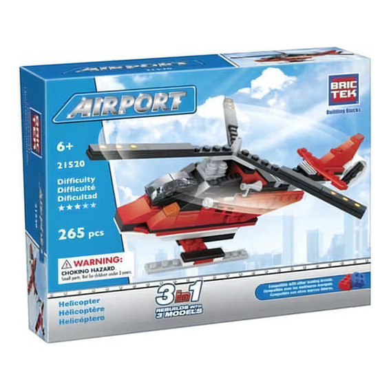 Airport Helicopter 3 In 1 Cantidad De Piezas 265