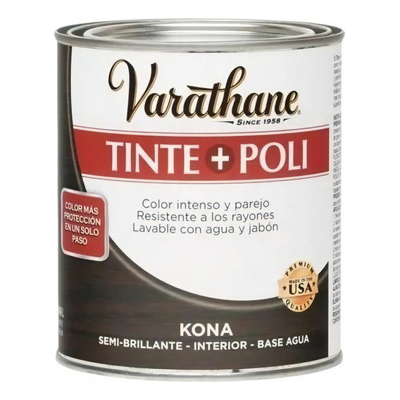 Poliuretano Color Varathane Tinte + Poli 0,946 L Rust Oleum Color Kona