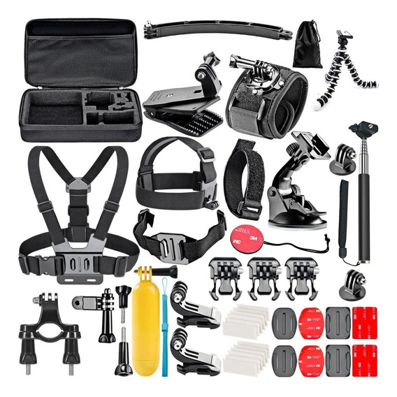 Kit 55 Accesorios Vstarcam Para Gopro Moto Casco Bici Autos