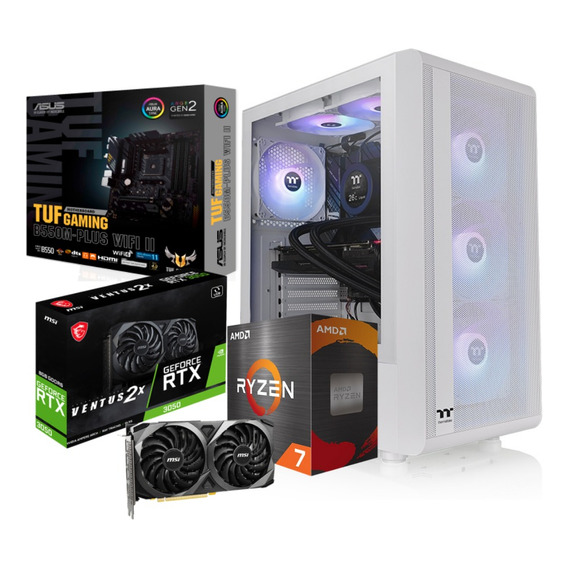 Torre Gamer Amd Ryzen 7 5700x Ddr4 32gb Ssd 1tb Rtx 3050 8gb