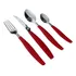 Juego De Cubiertos Acerinox 24 Piezas Tubo Rojo
