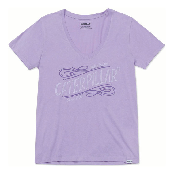 Remera Caterpillar Script G Purple Rose Para Dama