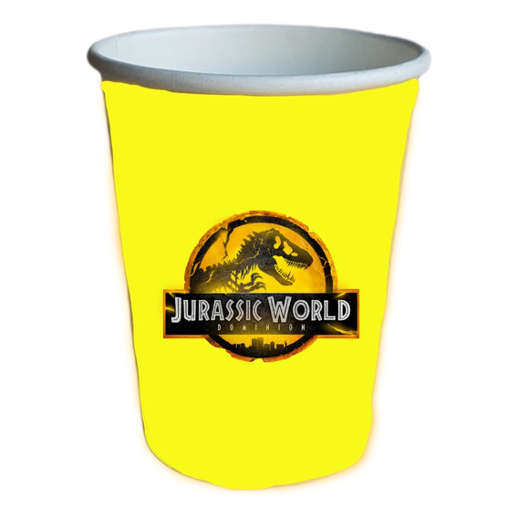 Pack 10 Vasos Descartables Cotillón Jurassic World Park