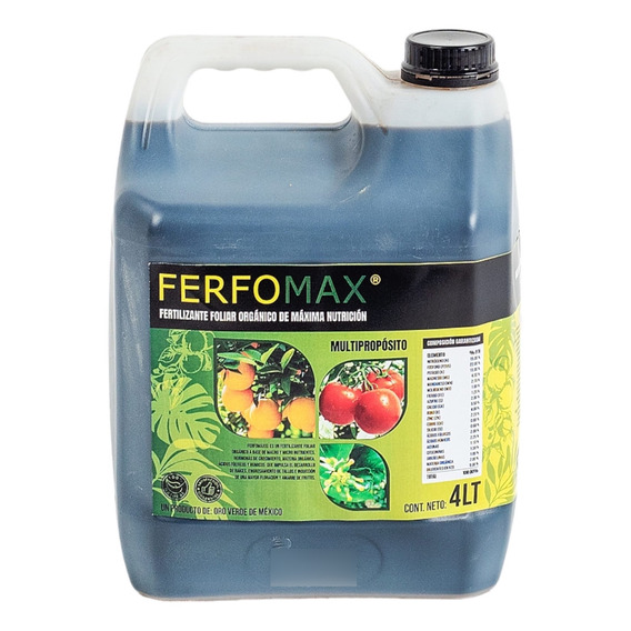 Fertilizante Orgánico Foliar Ferfomax Arboles Y Plantas 4 L
