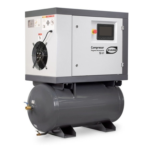 Compresor de aire eléctrico Evans CTP180ME500-160 monofásico 160L 5hp 220V 60Hz gris/blanco