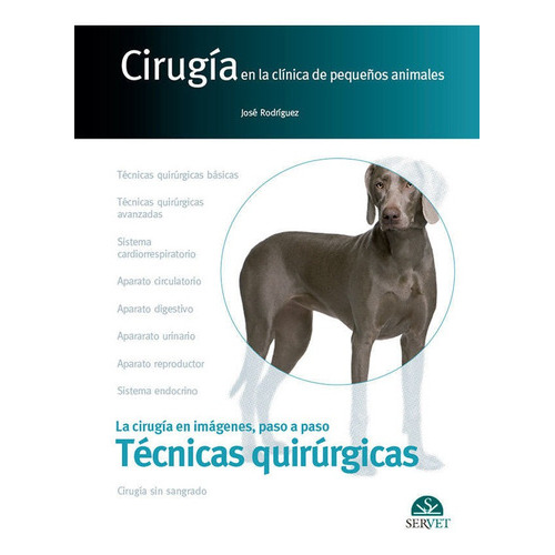 Cirugía En La Clínica De Pequeños Animales. Técnicas Quirúrgicas, De José Rodríguez. Editorial Servet, Tapa Dura En Español, 2017