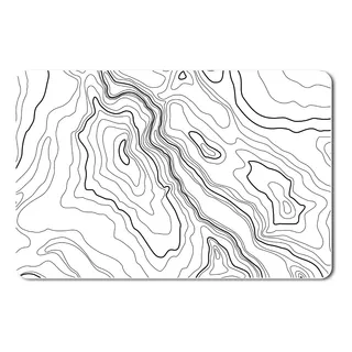 Mouse Pad Gamer Omaigat Topografía M (410x270x3mm) Blanco