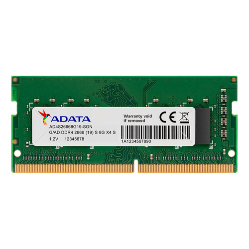 Memoria RAM Premier color verde  8GB 1 Adata AD4S26668G19-SGN