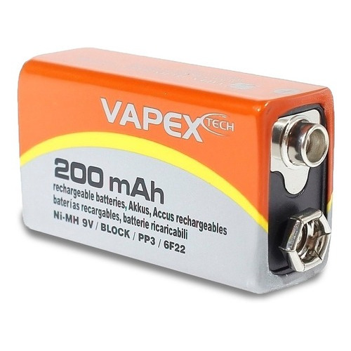 Pila Bateria Nickel Metal Recargable Vapex 9v 200 Mah