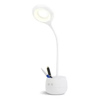 Velador Led Escritorio Autónoma 5w Dimerizable Usb Tbcin Color De La Estructura Blanco