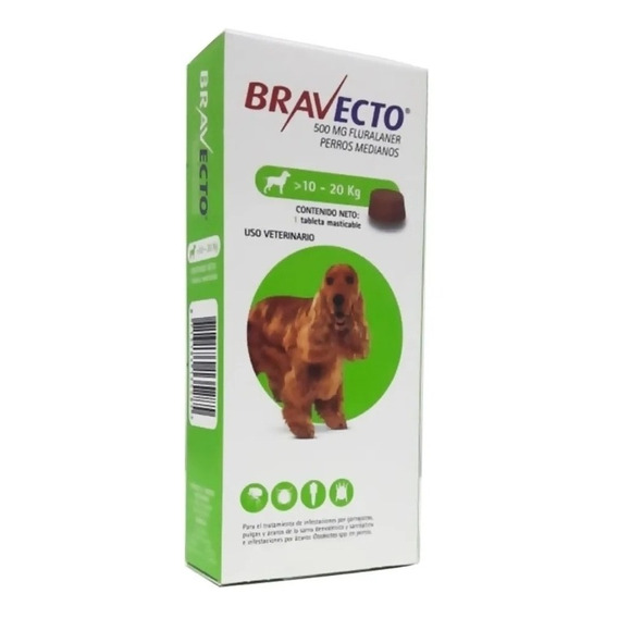 Antipulgas Para Perro Bravecto 10-20kg