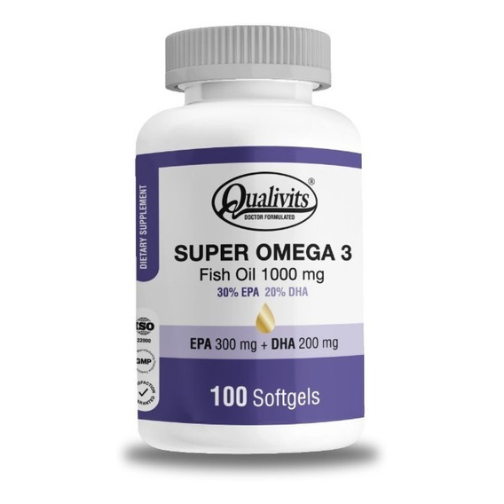 Super Omega 3 Fish Qualivits Oil 1000mg X 100 Cápsulas