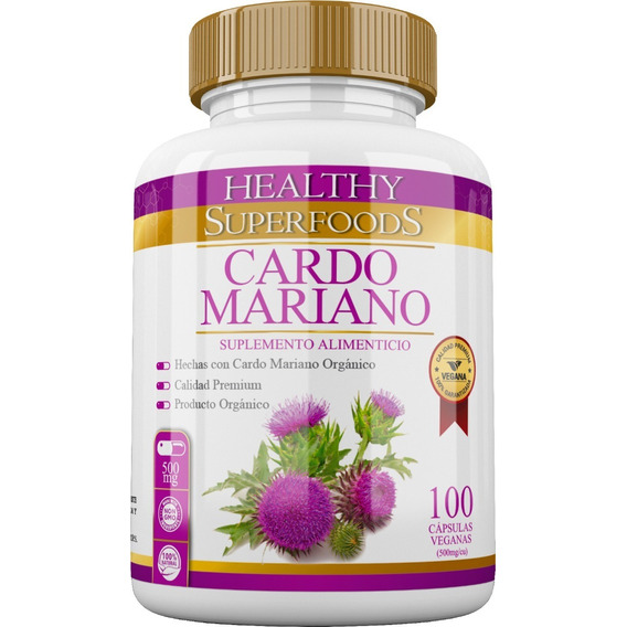 Healthy Superfoods Cardo Mariano capsulas 500mg Sabor Natural