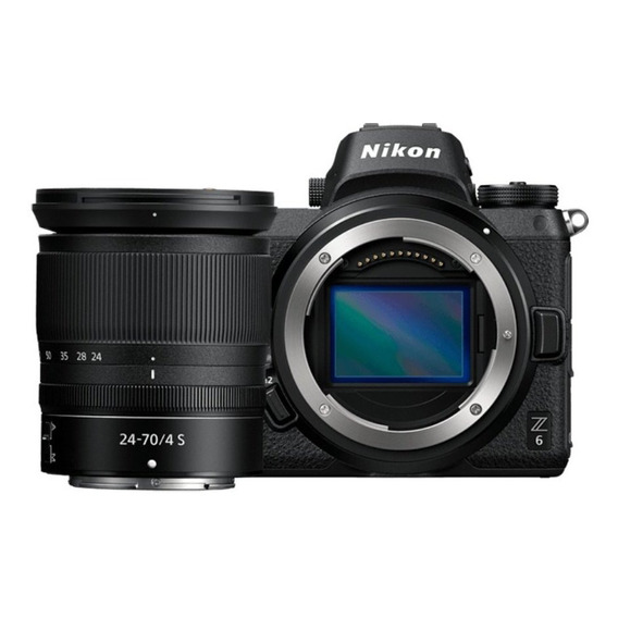  Nikon Kit Z6 + lente 24-70mm sin espejo color  negro 