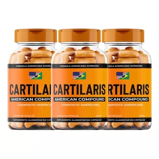 3x Potes Cartilaris Original 60 Cápsulas - Envio Rápido
