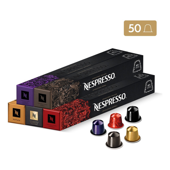 Cápsulas De Café Nespresso Pack Nuestros Clásicos - 50 Cáps.