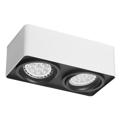 Plafon Cardanico 2 Luces Vancouver Blanco Apto Led Ar111