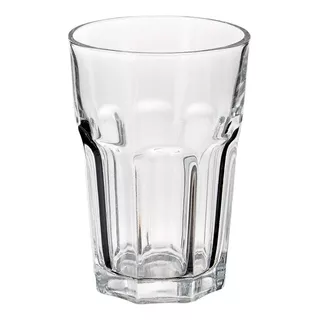 Vaso Bar Durax Vidrio Gaseosa Facetado Simil Nadir 2711 X24 Color Transparente