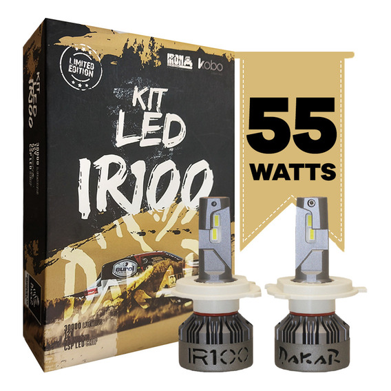 Kit Foco Iron Led Irx 55w Original H4 H7 9005 H11 Auto Moto