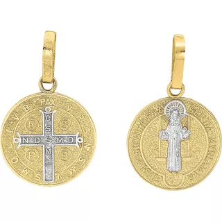 Medalla San Benito Mediana Oro 10 K + Obsequio+ Envio 