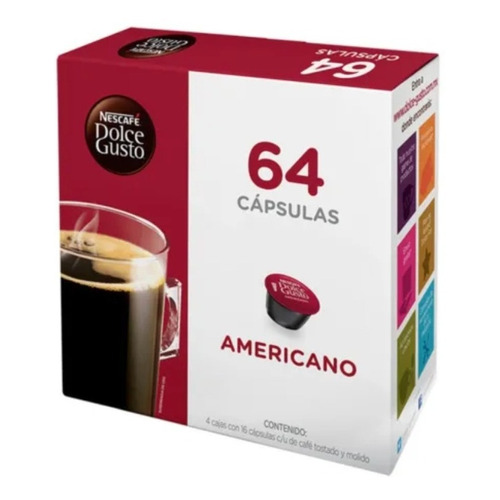 Cápsulas de café Dolce Gusto Americano con 64 unidades
