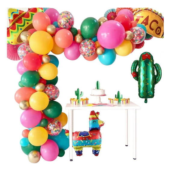 135 Globos De Cumpleaños,decoración De Fiesta Mexicana