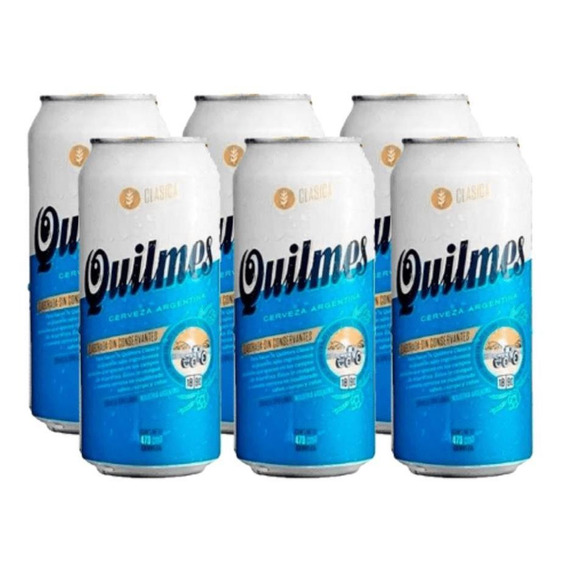 Cerveza Quilmes Lata 473ml Clasica Pack X6 - Fullescabio