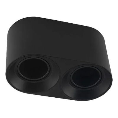 Aplique Fach Ll 2xgu10 Policarbonato Negro Negro