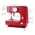 Máquina De Coser Electrica Pedal Profesional Modista Ropa Color Rojo