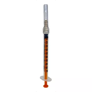 Seringa Insulina 1,0ml Luer Lock C/ Agulha 0,45x13mm 50un Sr Capacidade Em Volume 1 Ml