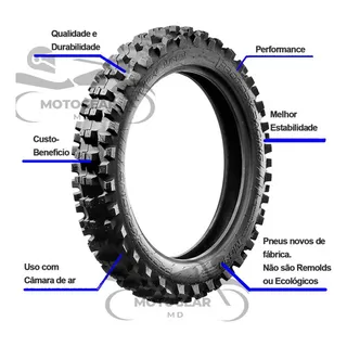 Pneu Traseiro 110/100-18 Crf 230f Crf 250f Xr 250 Tornado Cor Preto