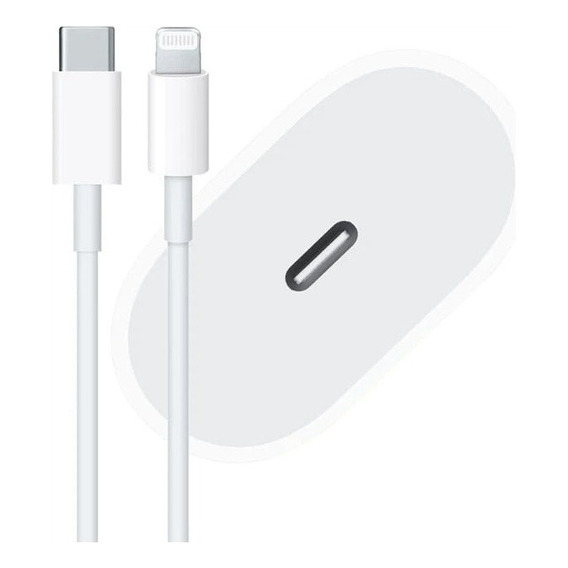 Cargador Carga Rapida 20w Compatible Para iPhone Color Blanco